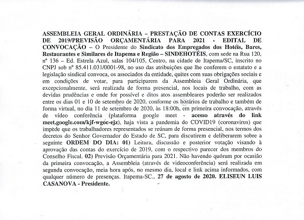 EDITAL PRESTAÇÃO CONTAS