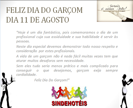 FELIZ DIA DO GARÇOM