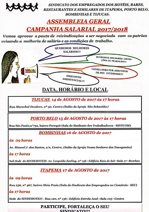 CAMPANHA SALARIAL 2017 2018