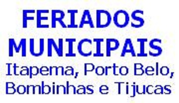 FERIADO MUNICIPAL DE ITAPEMA
