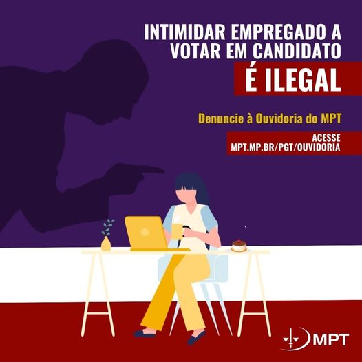INTIMIDAR EMPREGADO A VOTAR EM CANDIDATO É ILEGAL
