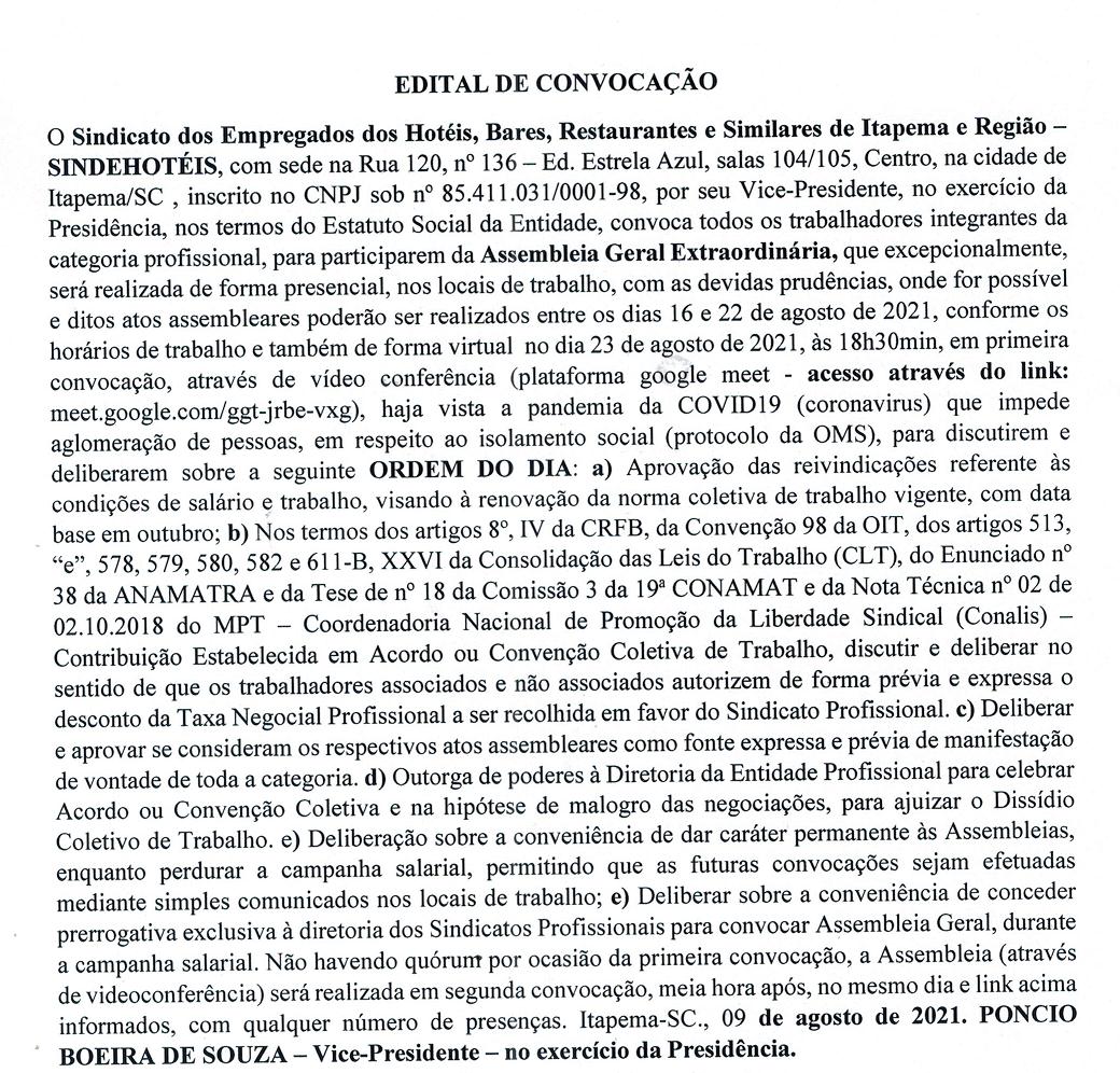 EDITAL CAMPANHA SALARIAL 2021/2022