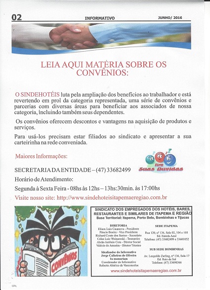 LEIA AQUI MATÉRIA SOBRE OS CONVÊNIOS